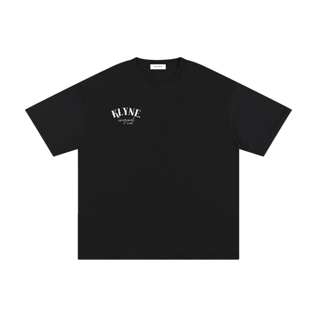 Women's Black T-Shirt 100% Cotton Oversized Fit Small Logo | Premium Basic Crew Neck Tee