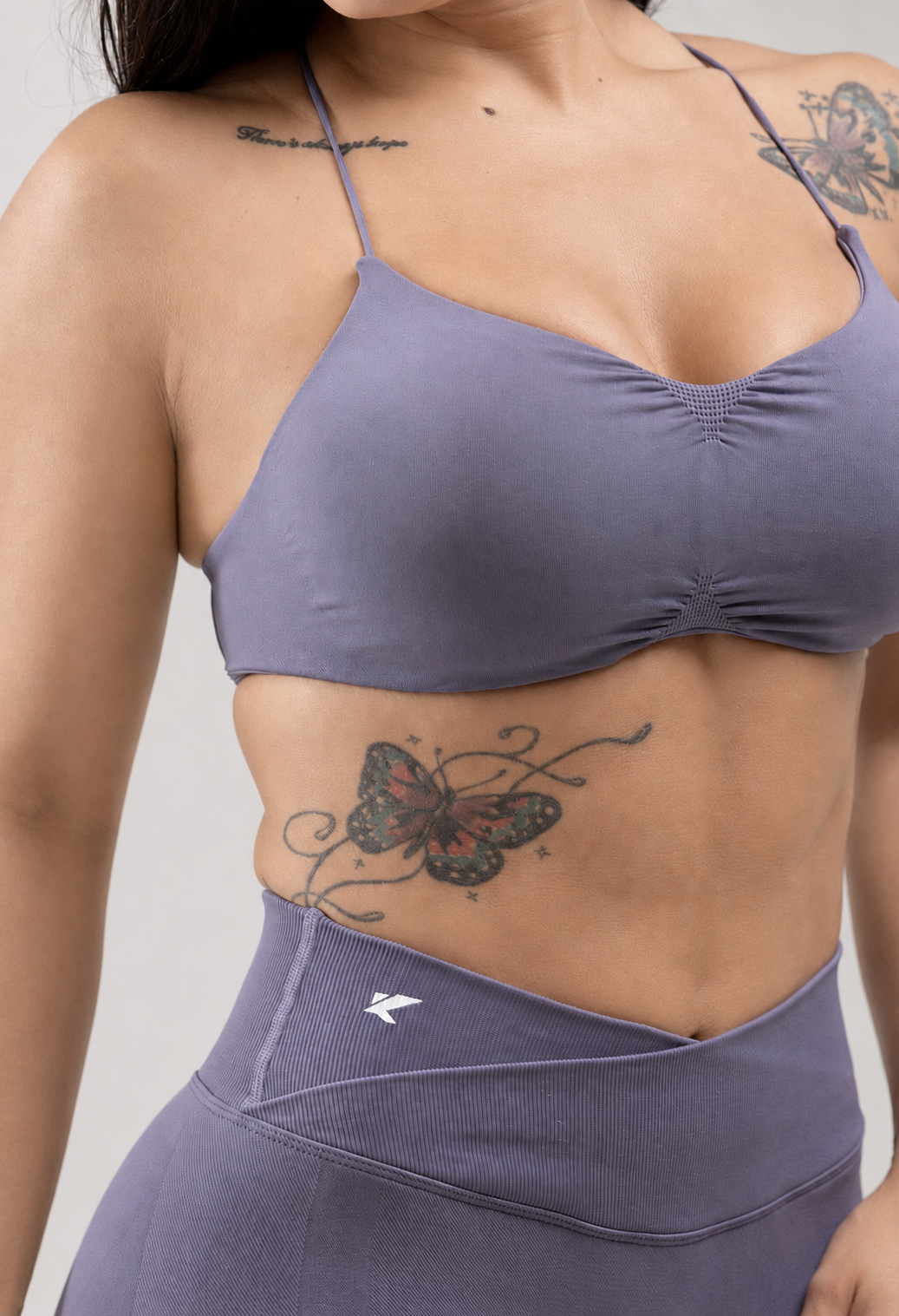 Ribbed Activewear Set | Scrunch Sports Bra + High-Waisted Bike Shorts | KLYNE