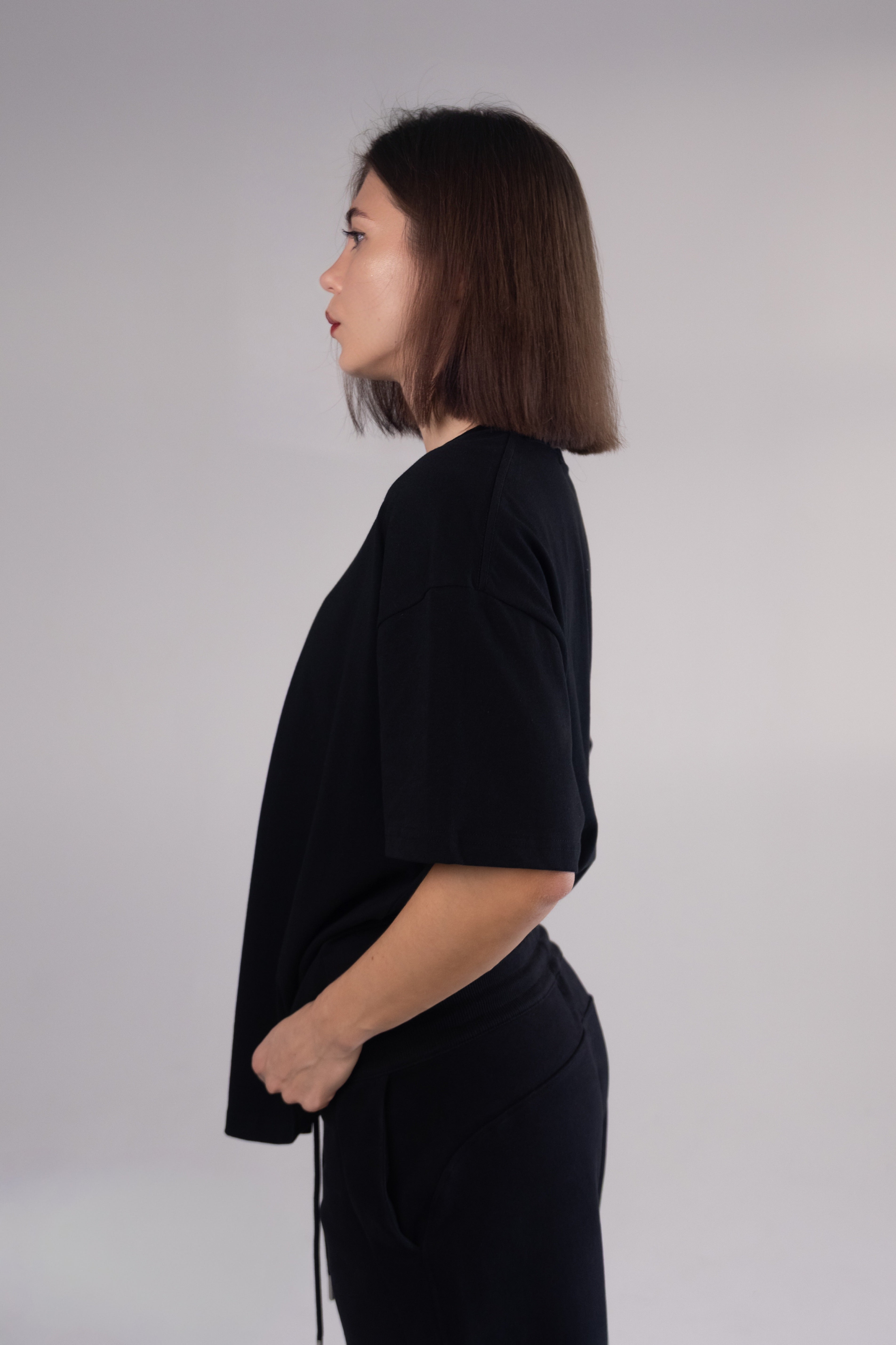 Women's Oversized Logo T-Shirt 100% Cotton | KLYNE Relaxed Fit Tee Dropped Shoulder