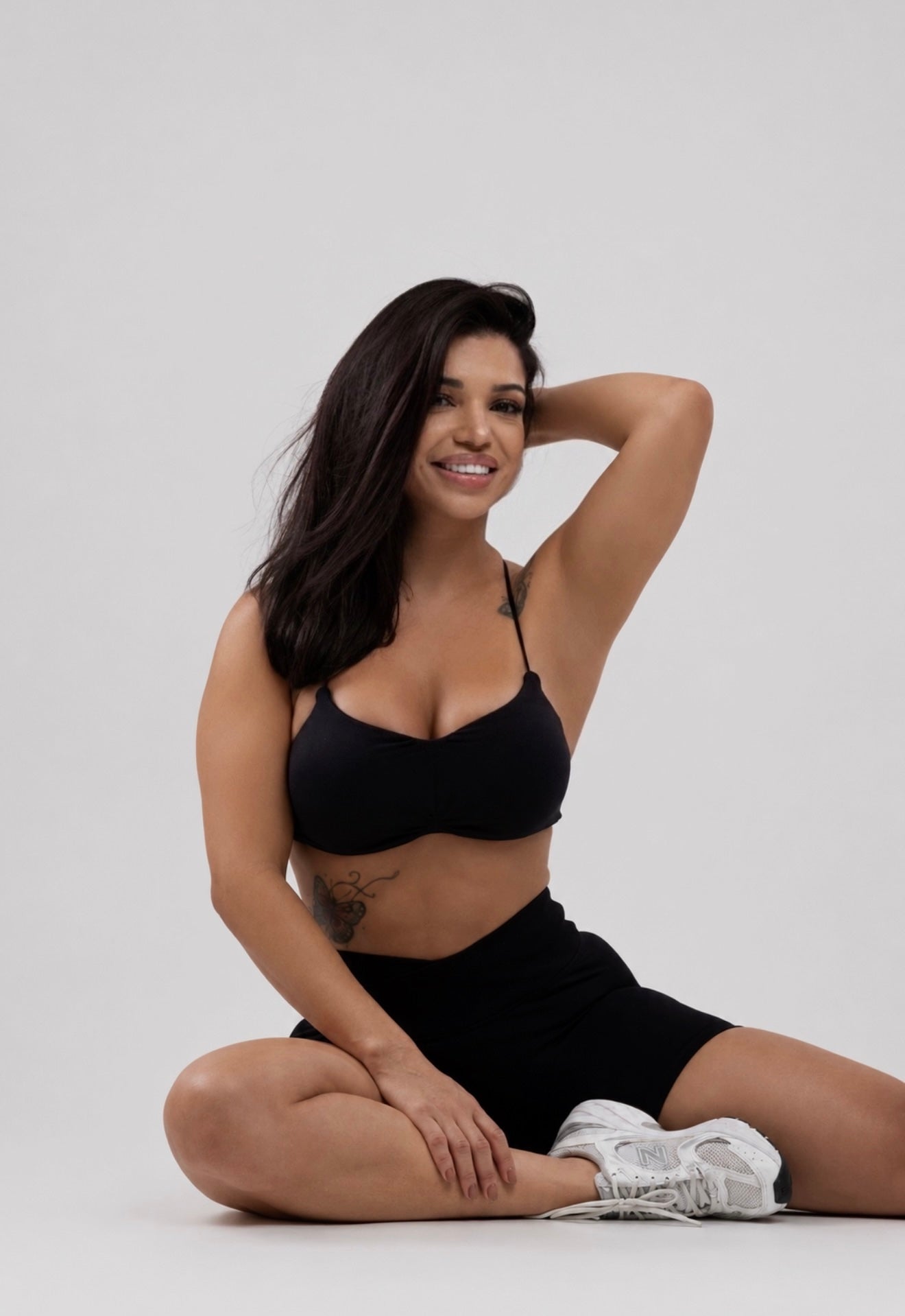 Ribbed Activewear Set | Scrunch Sports Bra + High-Waisted Bike Shorts | KLYNE