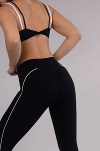 Black & White Contrast Strap Set | KLYNE Activewear - KLYNE