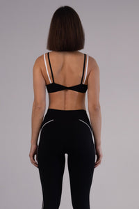 Black & White Contrast Strap Set | KLYNE Activewear - KLYNE