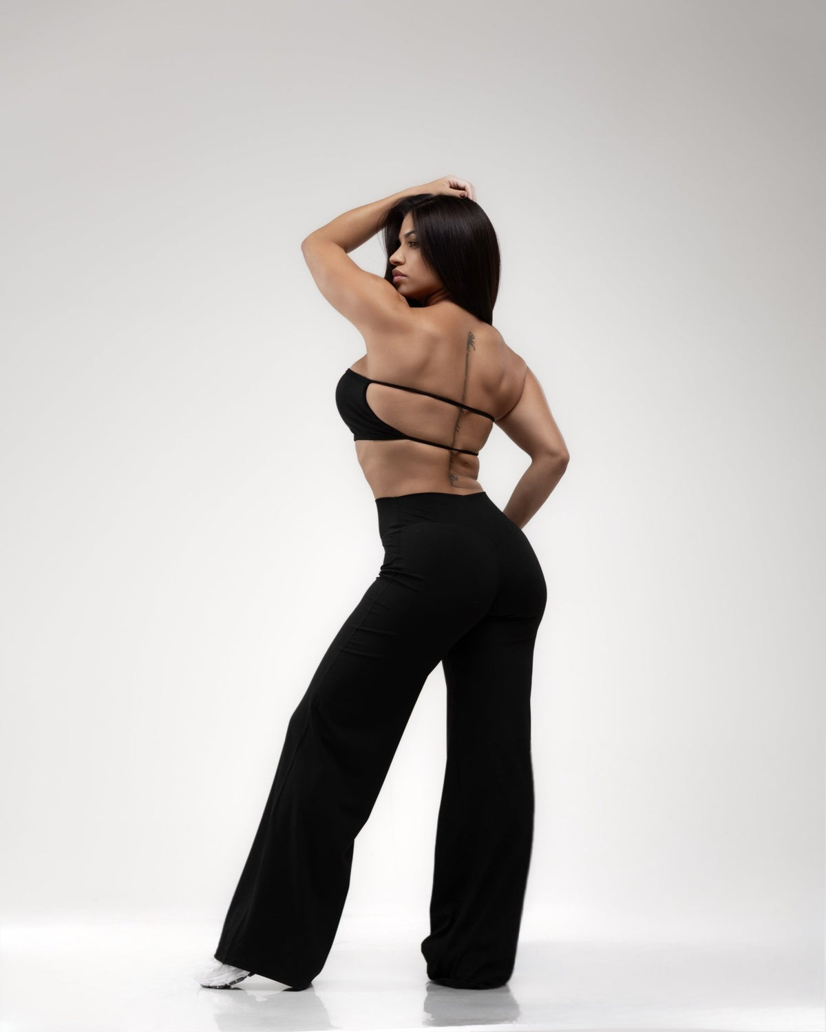 Deep Green Strappy Back Set | Bandeau Top + Wide Leg Pants | KLYNE - KLYNE