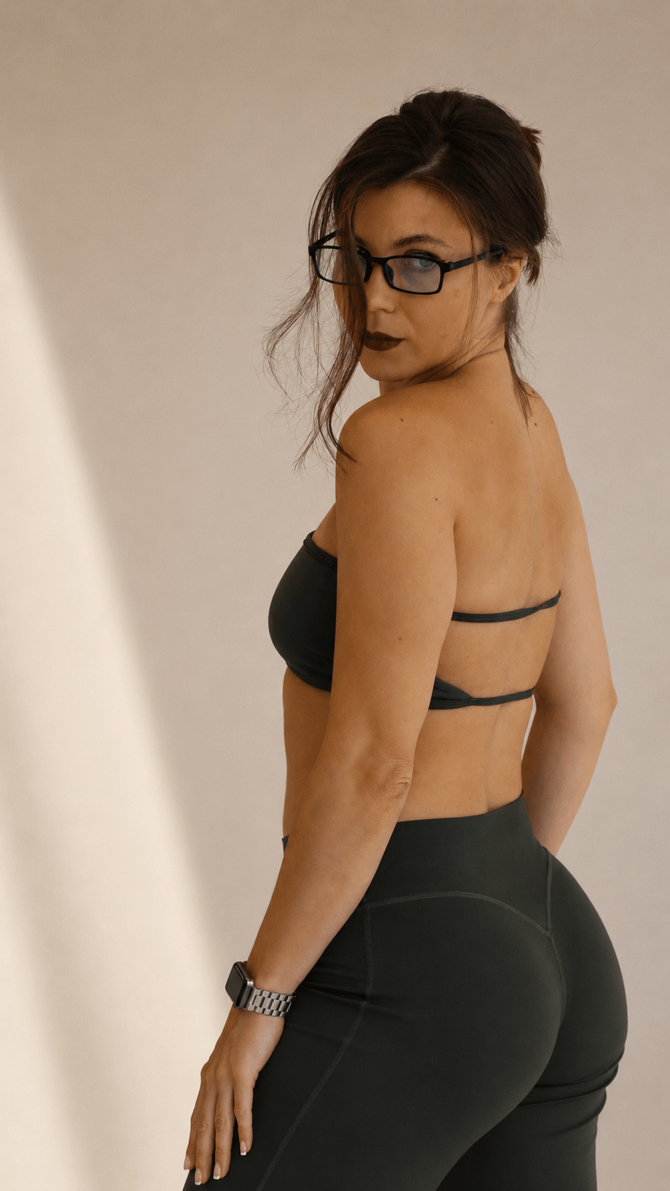 Deep Green Strappy Back Set | Bandeau Top + Wide Leg Pants | KLYNE - KLYNE