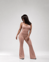 Flare Jumpsuit | Open-Back Bodysuit with Flared Leggings | KLYNE - KLYNE