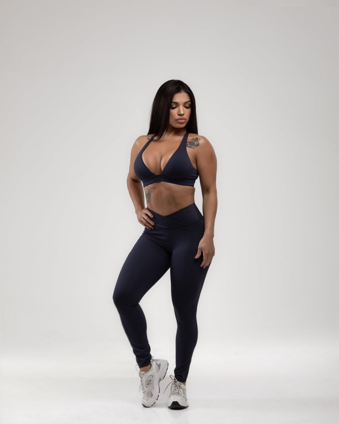 High-Waisted Leggings + Cross-Back Sports Bra Set | KLYNE - KLYNE