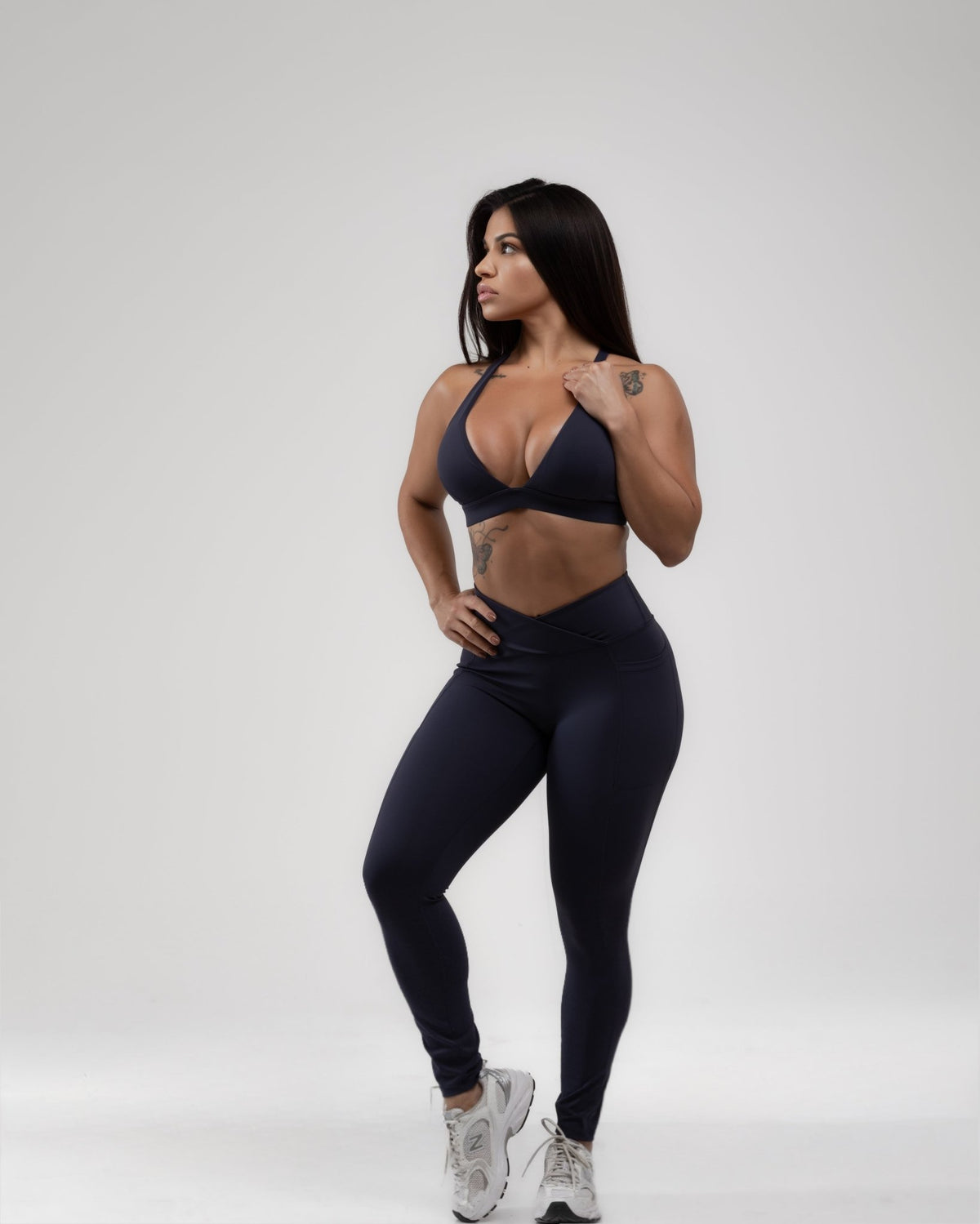 High-Waisted Leggings + Cross-Back Sports Bra Set | KLYNE - KLYNE