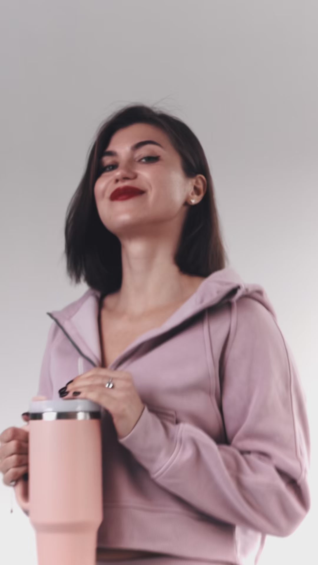 Cropped Half-Zip Hoodie