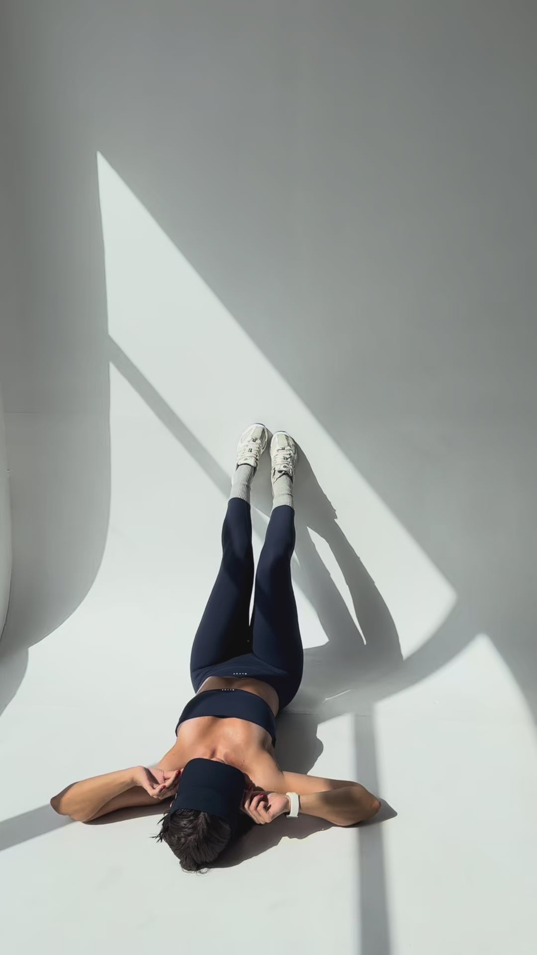 Navy Blue Seamless Gym Set - High Waisted Leggings & Sports Bra | Women's Activewear