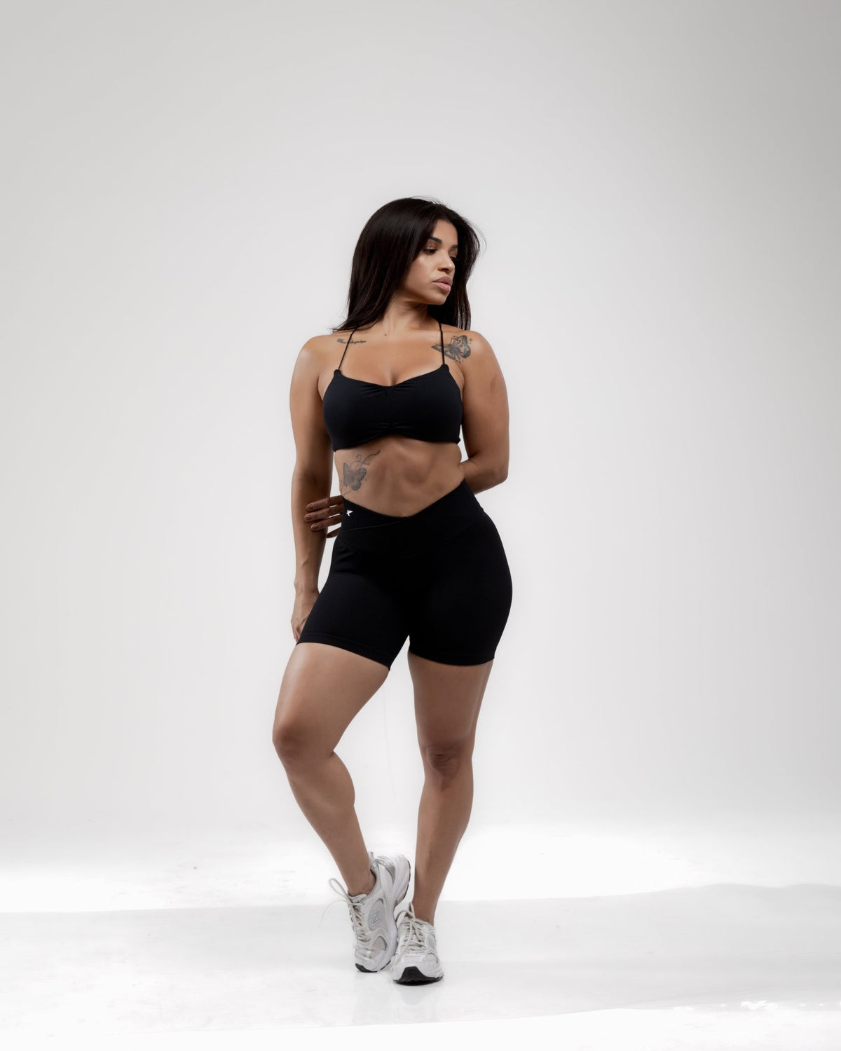 Ribbed Activewear Set | Scrunch Sports Bra + High-Waisted Bike Shorts | KLYNE - KLYNE