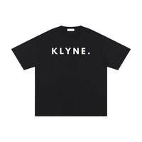 Women's Oversized Logo T-Shirt 100% Cotton | KLYNE Relaxed Fit Tee Dropped Shoulder - KLYNE