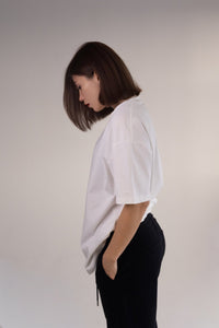 Women's Oversized T-Shirt 100% Cotton Crew Neck | Relaxed Fit Basic Tee Dropped Shoulder - KLYNE